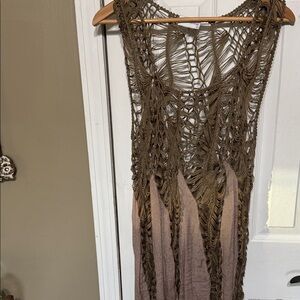 Soft Surroundings Earthy Crochet Top Pit to pit 18”